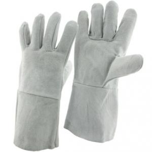 JB White Leather Industrial Hand Gloves, Size: 12 Inch (Pack Of 5)