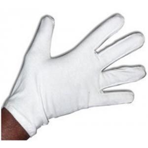 Hansafe White Cotton Hosiery Gloves, Size: 8 Inch (Pack Of 10)